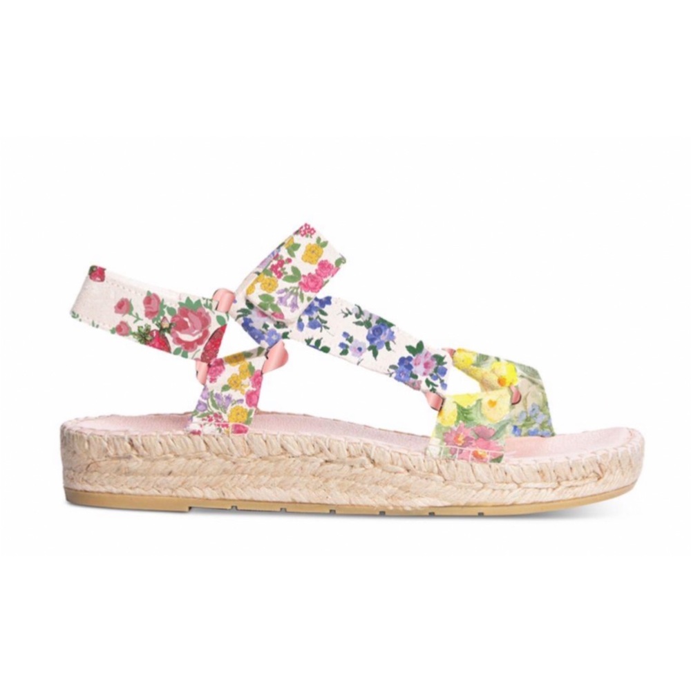 Love shack fancy loves Manebi mixed floral sandals NEW 8